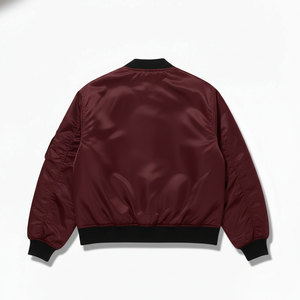 Chaqueta Bomber para Hombre de Alta Calidad al por Mayor con Cierre de Cremallera, Diseño Personalizado, Cuello Mandarín, Tela Vaquera, Impermeable y Resistente al Viento - Product Image 2