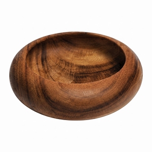Ensemble d'ustensiles de cuisine en bois de teck massif de qualité alimentaire, bol rond, plat en bois artisanal, saladier artisanal balinais, centre de table - Product Image 1