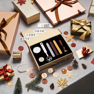 Оптовая продажа, Рождественская серия, 2,5 см, латунный штамп для запечатывания, для конвертов, приглашения, подарки и украшения - Product Image 5