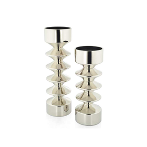 Best Quality Handmade Aluminium Candle Stand for Home Decor Candle Holder Shiny <b>Silver</b> Finished Casted Handmade Customized - Product Image 3