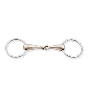 Mors à étrier articulé à bouche creuse en acier inoxydable pour l'équitation, l'entraînement, le contrôle, le confort et la performance - Product Image 1