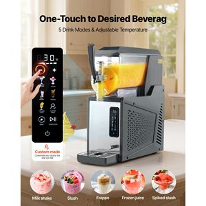 Machine à slush 4L/135oz, pas besoin de glace, machine à boissons glacées, réservoir unique pour la maison, machine à margaritas - Product Image 2