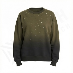 Sudadera corta de mujer con logotipo personalizado, conjunto de ropa de mujer de alta calidad, conjunto de pantalones de dos piezas, sudadera de algodón para mujer de marca - Product Image 2