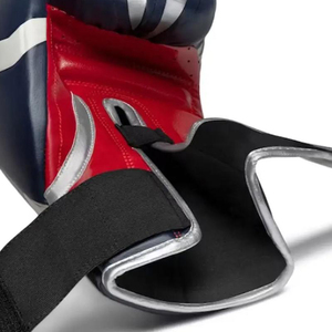 ถุงมือชกมวยหนัง PU ผู้ชายผู้หญิงผู้ใหญ่มวยไทย MMA คิกบ็อกซิ่งถุงมือฝึกซ้อมสีแดงสีขาวสีฟ้ารูปแบบดาว - Product Image 5