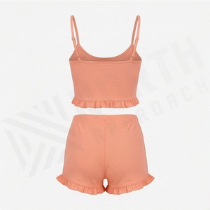 Ensemble de sport deux pièces sexy pour femme : soutien-gorge et haut de yoga, tenue de fitness, vêtements de sport pour la gym, tenue d'exercice, survêtement athlétique avec logo personnalisé - Product Image 2