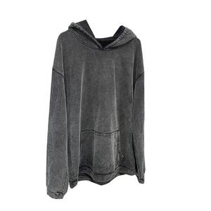 Sudadera con capucha personalizada al por mayor para hombre, 280 g/m², algodón polar, teñida, para marcas de ropa urbana estadounidenses, proveedor mayorista - Product Image 3