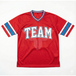 Maillot de football américain professionnel imprimé, tissu en maille haute résistance, coupe unisexe adulte, manches courtes - Product Image 2