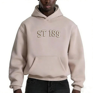 Sudadera con Capucha Personalizada de Marca Privada con Logotipo Bordado en 3D, 100% Algodón, Felpa Cepillada, Transpirable, para Hombre, Talla Grande - Product Image 1