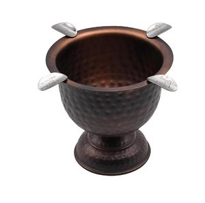 Copper <b>Small</b> Retro Odorless Ashtray with Lid for Cigarettes Outdoor Metal Decorative Ashtray for Patio Outside Home Indoor <b>Table</b> - Product Image 6