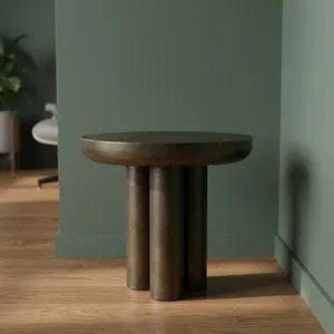 High Quality Modern Walnut Bark Wood Frame Round <b>Side</b> <b>Table</b> Modern Simple Living Room <b>Storage</b> Coffee <b>Table</b> - Product Image 3