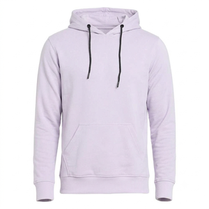 Sweat-shirt à capuche personnalisé en molleton PC 300 GSM, violet lavande, vierge, épais, pour homme, hiver, décontracté, uni, vente en gros - Product Image 3