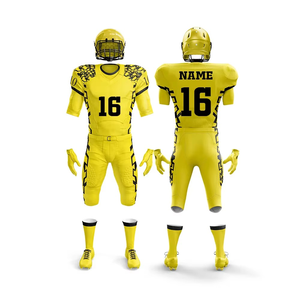 LINCOLN WEARS Uniforme de football américain personnalisé à manches courtes en maille respirante légère, grande taille, couleur unie de haute qualité, 100% coton - Product Image 4