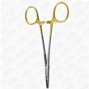 Porte-aiguille en carbure de tungstène Halsey à mâchoires lisses, instruments chirurgicaux orthopédiques jetables pour maintenir l'aiguille, 13 cm - Product Image 3