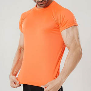 T-shirt de course pour homme, coupe slim, de haute qualité, design estival, confortable, col rond, uni, sans motif, neuf - Product Image 5