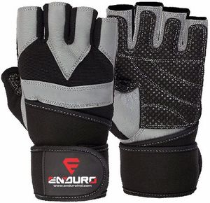 Premium Quality Leather <b>Half</b> Finger Unisex Gym Gloves Lace-Up Closure Adjustable Wrist Strap Fitness Weightlifting Non <b>Slip</b> - Product Image 4