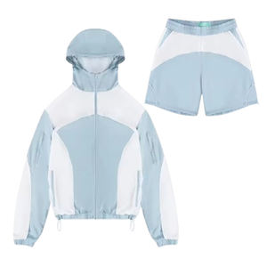 Conjunto Deportivo de Gimnasio al por Mayor: Chaqueta con Cremallera y Pantalones de Ajuste Regular, Estampado Personalizado, Cortavientos, Ropa Deportiva Ecológica de 2 Piezas - Product Image 4