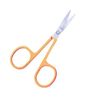 Ciseaux de manucure en acier inoxydable, lame tranchante, manche en plastique, trou rond, style simple, pour soins des ongles, outils de beauté pour adultes - Product Image 2