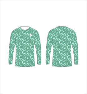 เสื้อยืดแขนยาวลายพรางสีฟ้าอมเขียวสำหรับผู้ชาย ลายอาร์ไกล์เพชร คอกลม เสื้อยืดลำลอง สตรีทแวร์ เสื้อสำหรับออกกำลังกาย - Product Image 3