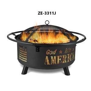 Round Decorative <b>Firepit</b> <b>Table</b> Flame Control System Freestanding Stainless Steel Eco-Friendly Fire Pit BBQ for ZAHID EXPORTS - Product Image 4