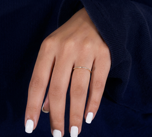 Anillo de Eternidad de Oro Amarillo de 14k para Mujer con Diamantes de Corte Brillante y Engaste Pavé, Estilo Étnico, Joyería para Regalo de Boda SHIVPATH - Product Image 5