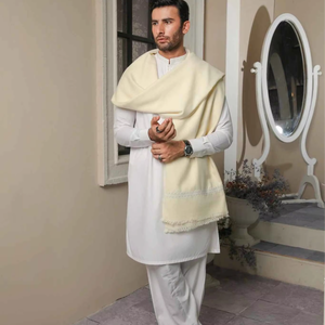 Men Classic Winter Wool <b>Shawl</b> Soft Warm Breathable Solid 300g Traditional Office <b>Wrap</b> - Product Image 1