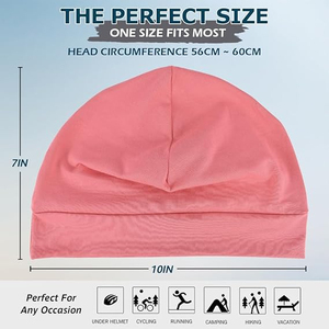 Bonnet de sport tricoté imprimé avec logo personnalisé, impression intégrale, jacquard, style Y2K gothique, sans revers, bonnet court, chapeau d'hiver, pêche - Product Image 3