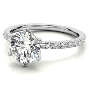 Elegant 18k Gold Lab Grown Diamond <b>Ring</b> Petite Round Brilliant Diamond Engagement <b>Ring</b> For Women Wear On Wedding, Party's - Product Image 3