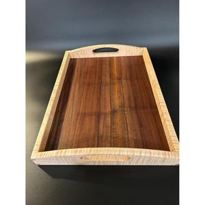 Plateau de service jetable pour petit-déjeuner avec poignées, décoratif, naturel, fait main, léger, écologique, en bois, compatible lave-vaisselle, pour la maison - Product Image 3