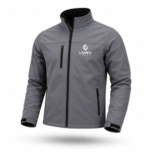Veste Softshell Grise Personnalisée de Haute Qualité pour Hommes, Imperméable et Respirante, Vêtement de Travail d'Hiver, Fabricant OEM ODM - Product Image 2