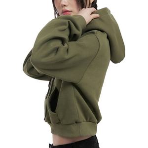 Sweat-shirt à capuche imprimé court pour femmes, style streetwear Y2K, mode d'hiver, logo personnalisé, vente en gros, prix bas, sweat-shirt décontracté court - Product Image 5