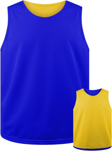 Maillots d'entraînement de football sans manches en maille respirante et extensible, légers, réversibles, pour le sport - Product Image 2