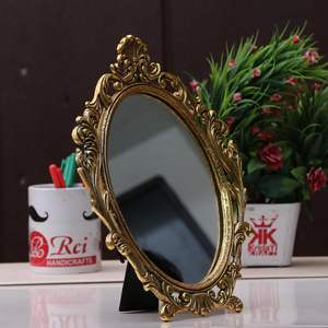 Espejo de Mesa Chapado en Oro, Elegante Espejo Decorativo de Vanidad, Regalo Perfecto para Cumpleaños, Aniversario, Boda - Product Image 4