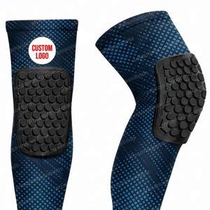 High Quality Honeycomb Compression Knee Pads Support Brace for Basketball Running <b>Cycling</b> Wrestling Padded Leg Sleeve - Product Image 2