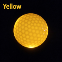 Balles de golf en caoutchouc avec lumière LED, multicolores, clignotantes, lumineuses pour l'entraînement nocturne, logo personnalisé disponible, cadeau