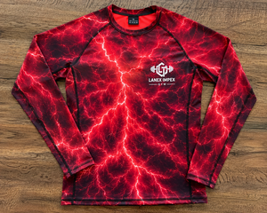 เสื้อคอมเพรสชั่นแขนยาวสีแดงสำหรับผู้ชาย ป้องกันการระคายเคือง เหมาะสำหรับออกกำลังกาย ฟิตเนส เล่นกีฬา ชุดเบสเลเยอร์เพื่อประสิทธิภาพสูง สามารถสั่งทำได้ - Product Image 6