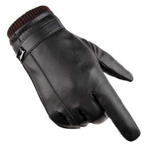 2025 Mens Leather Spring and Autumn Touch Screen Thermal <b>Gloves</b> Wholesale Low MOQ Custom Manufacture Stitch Full Finger Fashion - Product Image 2