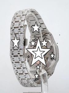 Reloj de Lujo Unisex de Acero Inoxidable con Esfera Analógica, Movimiento Mecánico, Moissanita, Fecha Automática, Cristal de Zafiro, Luminoso y Plegable - Product Image 3
