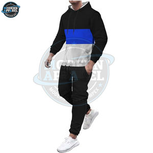 Custom Logo Two Pieces Set <b>Tracksuit</b> Sport Sweatshirt Jogger Hoodie Set 2 Pieces Running Men Jogging Suit <b>Plain</b> <b>Tracksuit</b> - Product Image 3