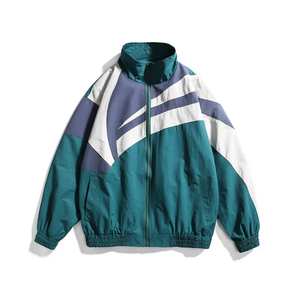 Men's Outdoor Windbreaker Jacket with Canvas Fabric <b>Stand</b> Collar Front Logo Waterproof & Lightweight Design - Product Image 1