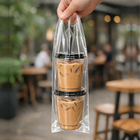 Sacs plastiques LDPE pour emporter, 10x40 cm, qualité alimentaire, transparents, réutilisables, extra petits, fabriqués en Indonésie