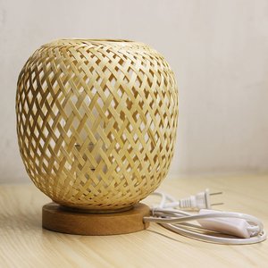 Premium <b>bamboo</b> <b>table</b> lamp with woven shade hand-crafted light lamps accessories for wedding banquet - Product Image 6