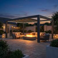 Pergola électrique à toit coulissant Tingmeihaoting, fabriquée directement par le fabricant, avec rembourrage en mousse PU pour une isolation thermique et une résistance aux UV