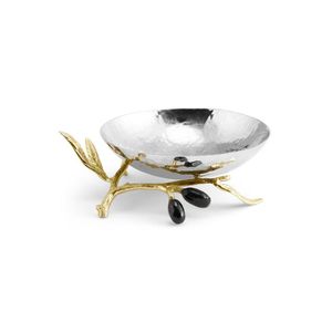 Moderno Juego de Tazones de Dos Niveles con Diseño de Rama de Árbol Dorada, Bandeja de Acero Inoxidable para Frutas y Nueces, Plato de Metal para Dulces, Vajilla de Lujo para Bodas - Product Image 2
