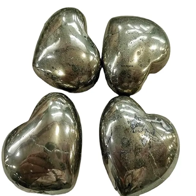Latest Pyrite Gemstone Heart Best Price Super Quality Gemstone Heart Craft Pyrite Hearts Stone Buy Online From N H AGATE