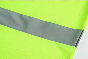 <b>Men's</b> High Visibility Reflective Safety T-<b>Shirt</b> Short Sleeve Quick Dry Workwear Style Green Polyester Casual <b>Shirt</b> Summer Wear - Product Image 5