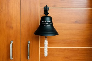 American Brass <b>Bell</b> Black Surface Well <b>Bell</b> Premium Brass <b>Bell</b> Ideal For Home Decor Nautical Garden Entrance And Temple - Product Image 2