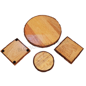 Vente chaude dessous de verre en teck poli fait à la main mangue bois d'acacia personnalisé gravé Viking Design meilleur décor à la maison signe mural boîte en bois - Product Image 6