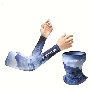 Conjunto de Mascarilla y Mangas Protectoras UV 3 en 1 para Ciclismo y Deportes de Verano, Estilo Nuevo - Product Image 1