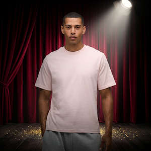 T-shirt décontracté en coton jersey uni à col rond et manches courtes pour homme, coupe classique, respirant, 220g, avec logo frontal - Product Image 5