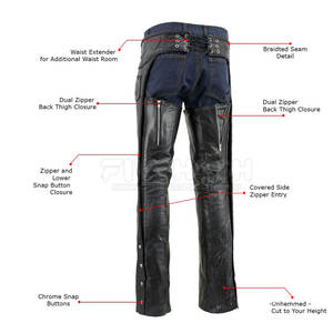 Chaps en cuir lavé pour hommes, vente en gros, faible MOQ, meilleure vente, excellente qualité - Product Image 4